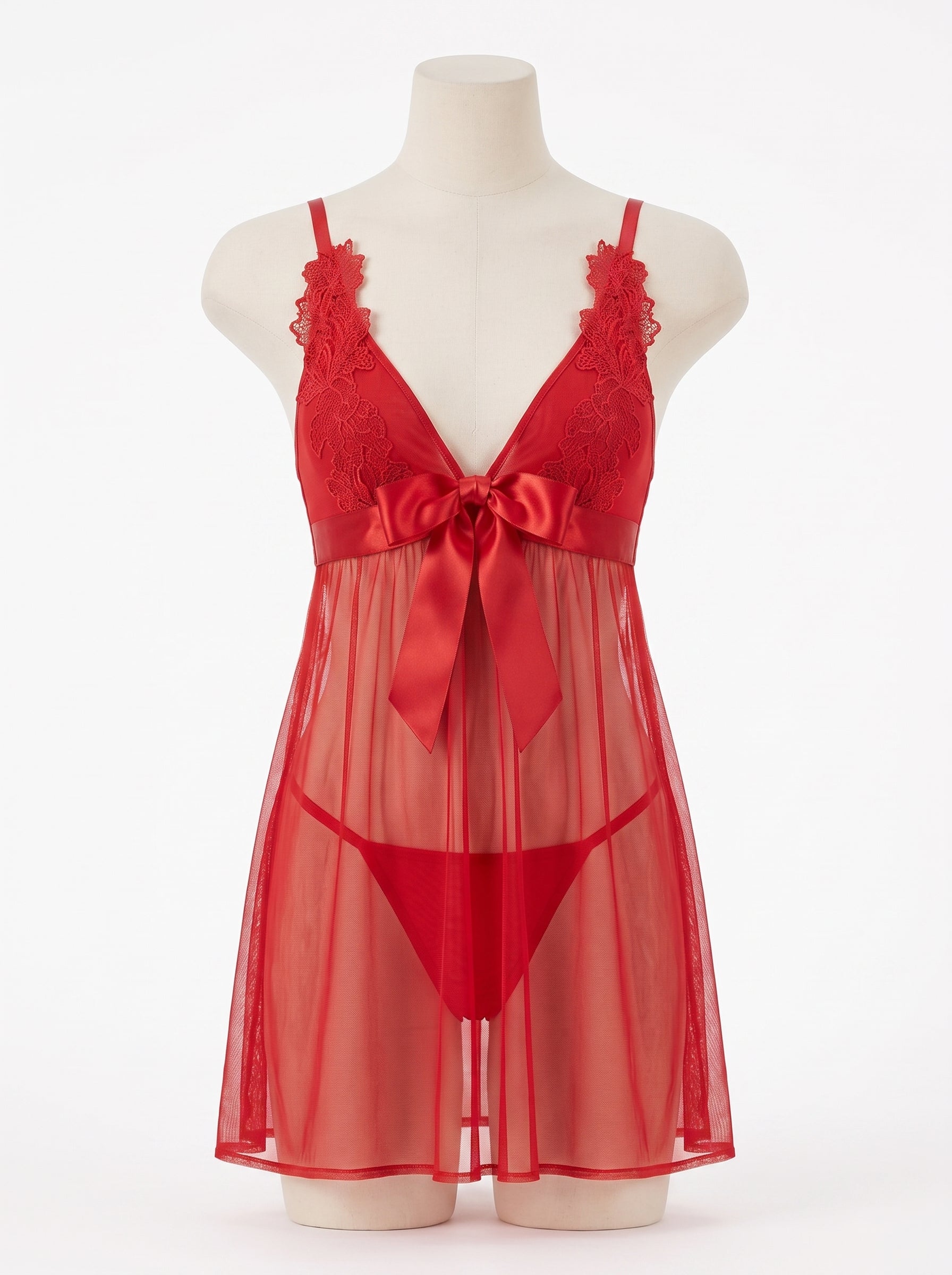 Scarlet Sheer Babydoll Set