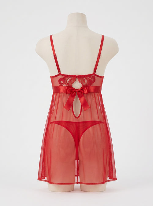 Scarlet Sheer Babydoll Set